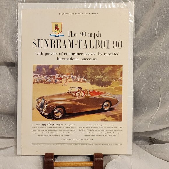 Sunbeam Talbot Advertisement / Country Life Coronation Issue Cover 1953 - Picture 1 of 7
